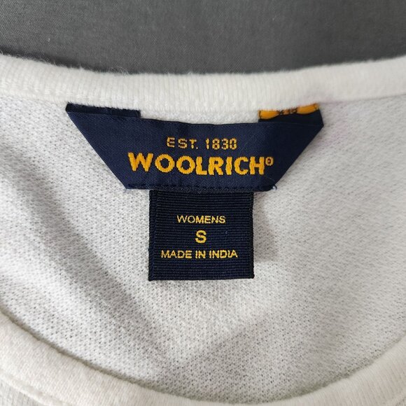 Woolrich Top Women's Small Round Neck Long Sleeve Floral Embroidered Vintage - Picture 10 of 12
